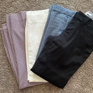 Four pairs of banana republic dress pants